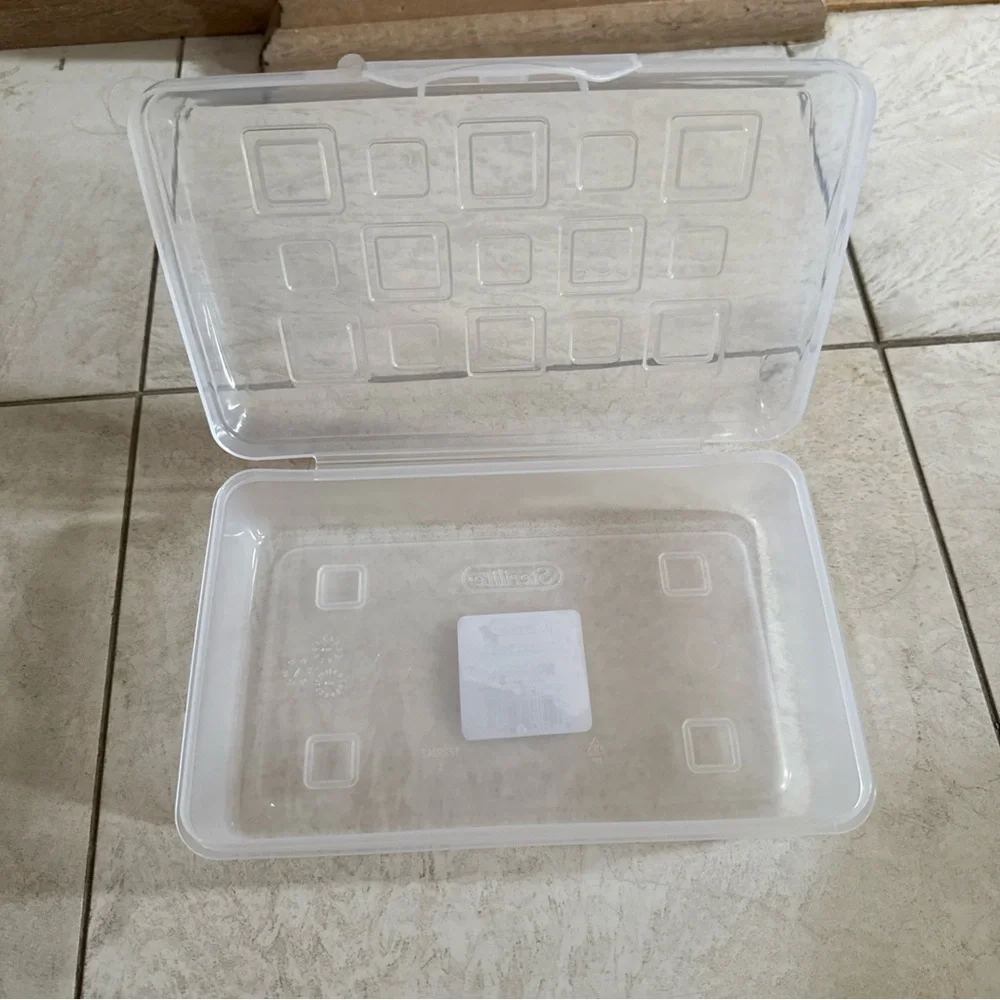 New Clear Plastic Pencil Box Storage Case School Office Organizer